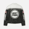 Lucky Strike Vintage Racing Leather Jacket Back