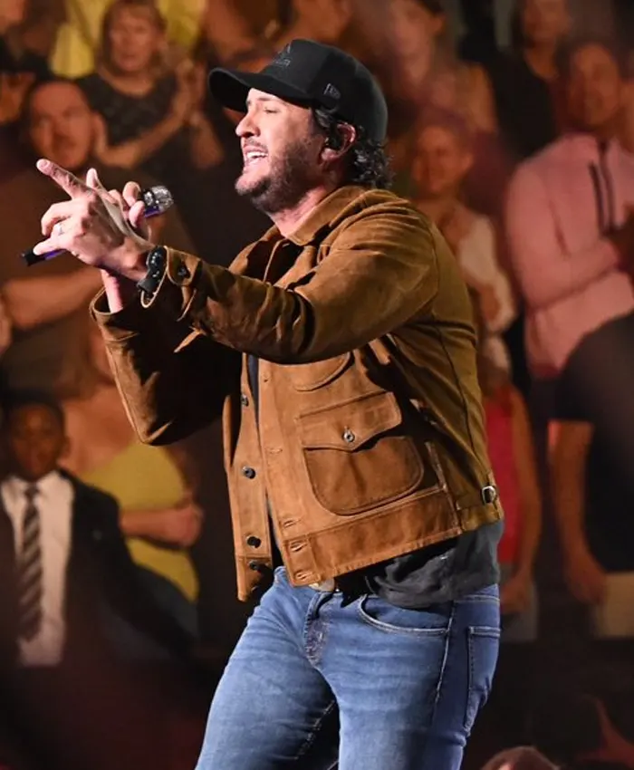 Luke Bryan 2026 Brown Suede Jacket For Sale
