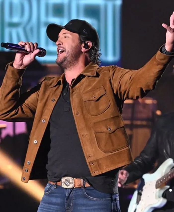 Luke Bryan 2026 Brown Suede Jacket
