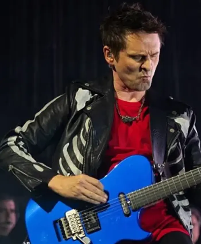 Matt Bellamy O2 Academy Brixton Skeleton Jacket Closeup pose