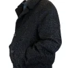 Men’s Astrakhan Black Bomber Jacket For Sale