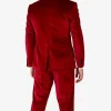 Mens Christmas Business Velvet Tuxedos Suit Back