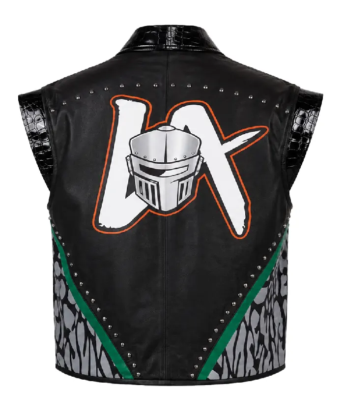 Black Leather Vest Inspired by LA Knight WrestleMania 42