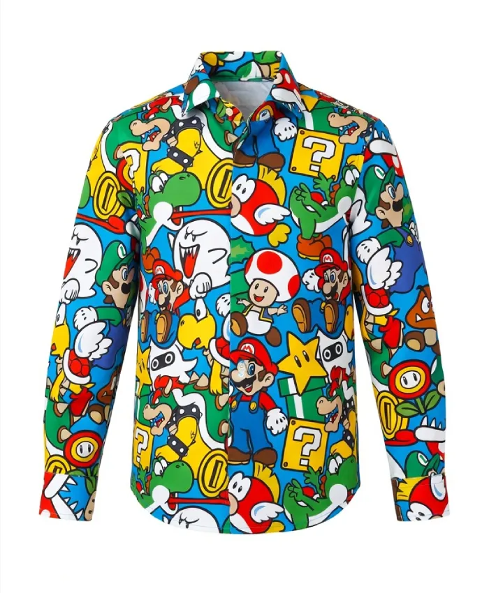Mens Super Mario Dress Shirt