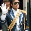 Michael Jaafar Jackson Blue Sequin Jacket