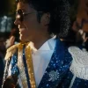 Michael Jaafar Jackson Blue Sequin Jacket Front