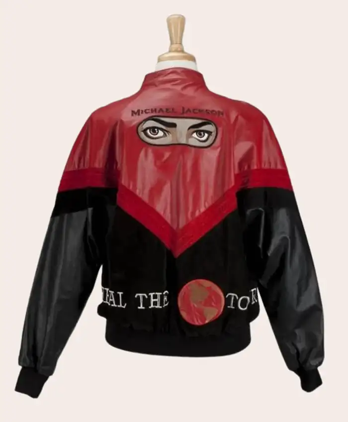 Michael Jackson 1992 Heal The World Dangerous Tour Leather Jacket Back