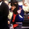 Michael Jackson WB Blue and White Varsity Jacket For Sale