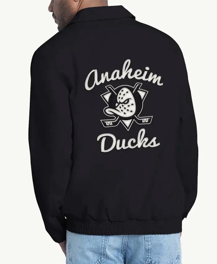 Mighty Ducks Franchise Black Full Zip Jacket Back