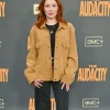 Mina Sundwall The Audacity Premiere Suede Jacket For Sale