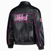 Minnesota Timberwolves City Edition Black Leather Jacket Back
