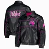Minnesota Timberwolves City Edition Black Leather Jacket For Sale