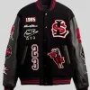 Montecarlo 2026 Spanish Tennis Player Carlos Alcaraz Black Varsity Jacket Front