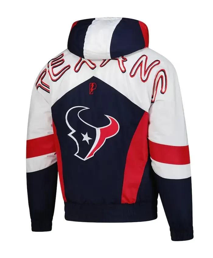 NFL Houston Texans Shoulder To Shoulder Full-Zip Navy Jacket Back