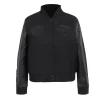 NY Knicks Triple Black Varsity Wool-Leather Jacket