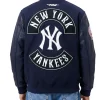 NY Yankees Born For Sport Navy Varsity Jacket Back