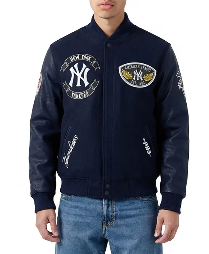 NY Yankees Born For Sport Navy Varsity Jacket