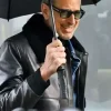 NYC Jeff Goldblum Shearling Leather Jacket For Sale