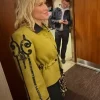 Natasha Bedingfield Yellow NY Sequined Wool Jacket Right