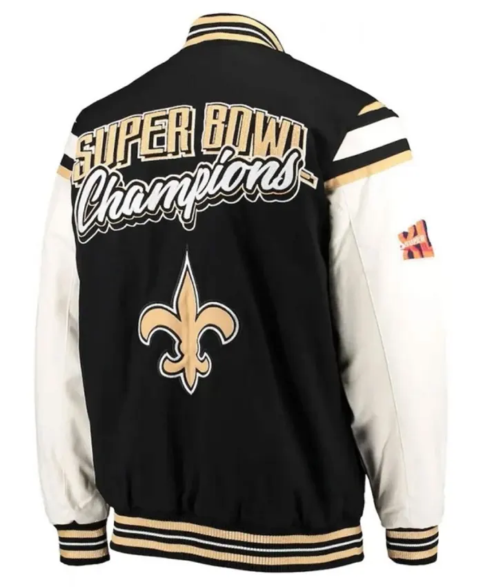 New Orleans Saints Victory Varsity Jacket Back