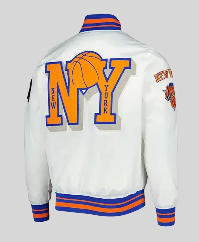 New York Knicks 2x Finals Champions Mash Up Capsule Jacket Back