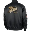 Nike NBA All-Star 2026 Black Satin Jacket Back
