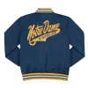 Notre Dame Fighting Irish Script Blue Bomber Jacket Back