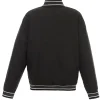 Ny Knicks Black Poly Twill Jacket back