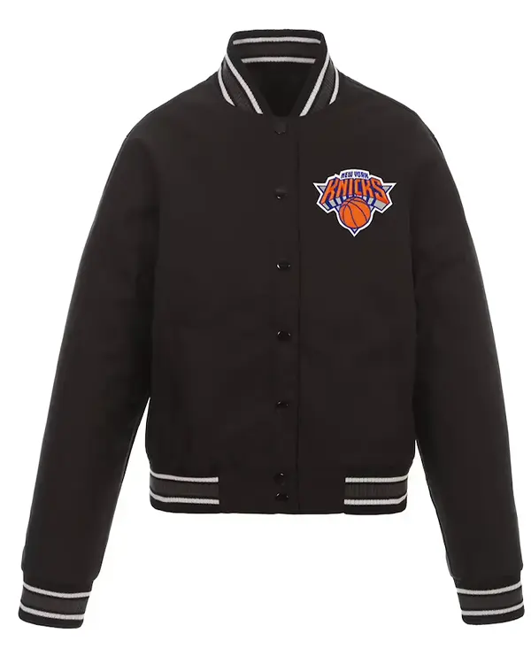 Ny Knicks Black Poly Twill Jacket
