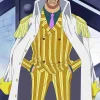 One Piece Borsalino White Coat Front