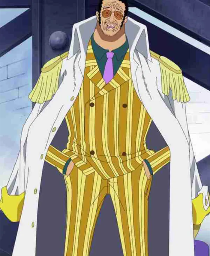 One Piece Borsalino White Coat Front