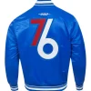 Philadelphia 76ERS City Edition 24-25 Blue Satin Jacket Back