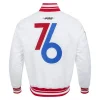 Philadelphia 76ERS City Edition 24-25 White Satin Jacket Back