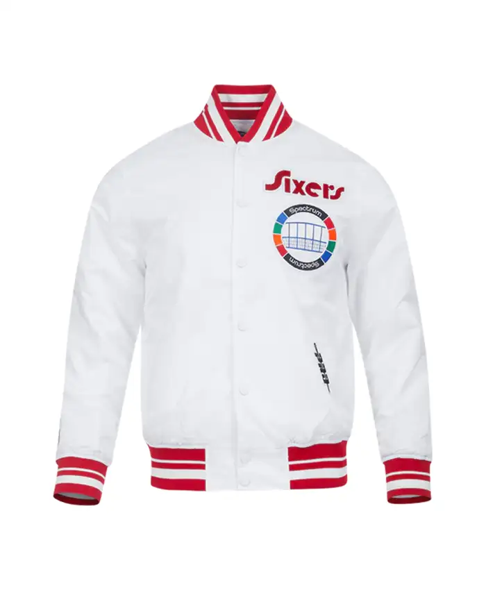 Philadelphia 76ERS City Edition 24-25 White Satin Jacket