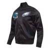 Philadelphia Eagles City Arch Black Satin Jacket Side