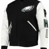 Philadelphia Eagles Varsity Two Tone Black And White Jacket