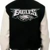 Philadelphia Eagles Varsity Two Tone Black And White Jacket Back