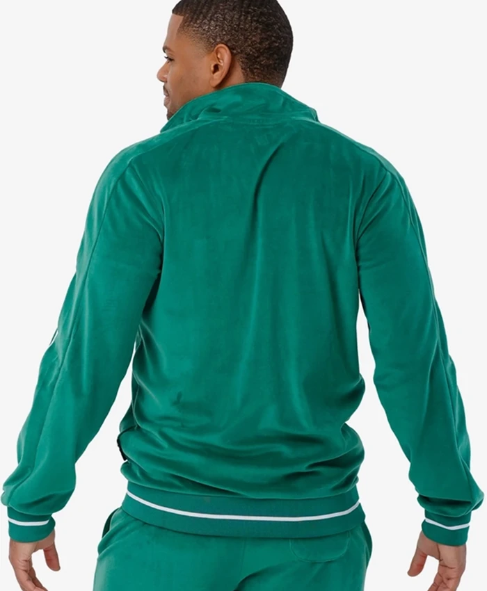 Philadelphia Eagles Velour Green Tracksuit Back