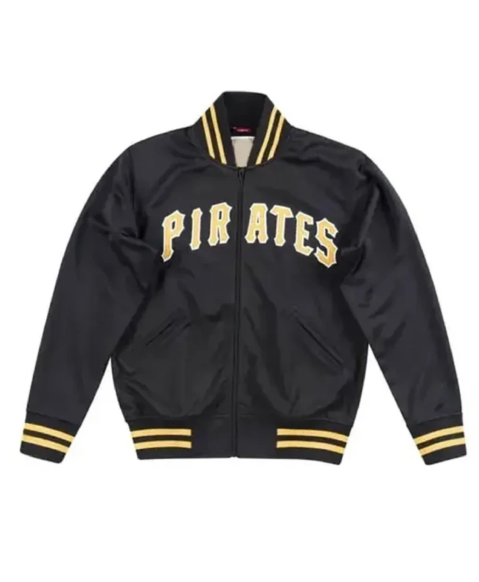 Pittsburgh Pirates Full Zip Black Bomber Jacket