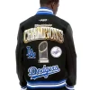 Pro Standard LA Dodgers 2025 World Series Champions Black Varsity Jacket Back