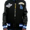 Pro Standard LA Dodgers 2025 World Series Champions Black Varsity Jacket Front