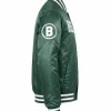 Boston City Connect Green Satin Bomber Jacket