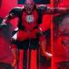 Rey Mysterio Deadpool WrestleMania 42 Red Leather Jacket Front
