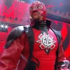 Rey Mysterio Deadpool WrestleMania 42 Red Leather Jacket Left