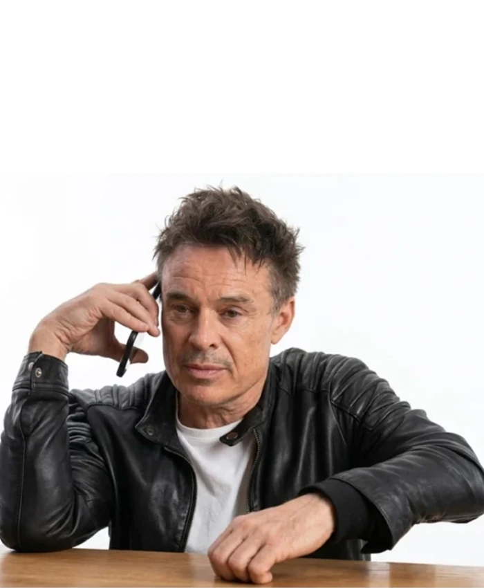 Richie Denton Dirty Hands Black Leather Jacket Front