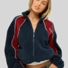 Rusty Two Tides Sherpa Fleece Jacket For Sale