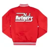 Rutgers Scarlet Knights Retro Wordmark Red Bomber Jacket Back