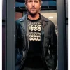 Ryan Gosling Late Night with Seth Meyers Leather Jacket Front
