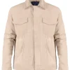 Ryan Seacrest American Idol Beige Suede Jacket Front