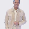 Ryan Seacrest American Idol Beige Suede Jacket Front